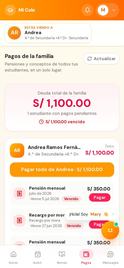 Pagos y constancia